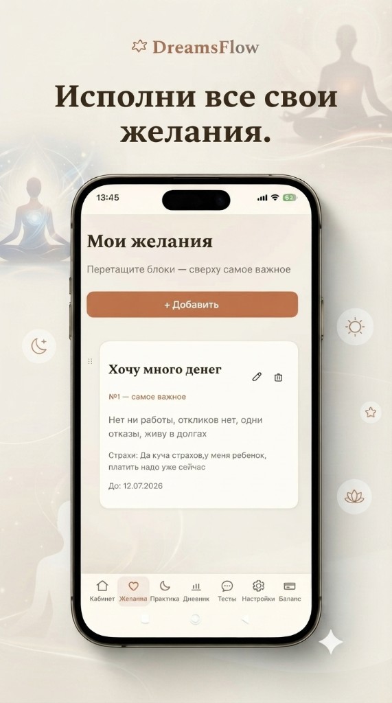 DreamsFlow: список желаний